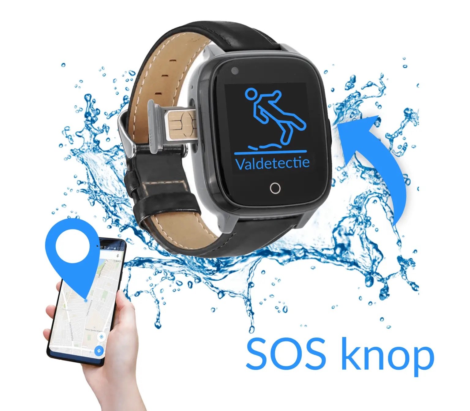 kuus s2 senioren alarm horloge met alarmknop