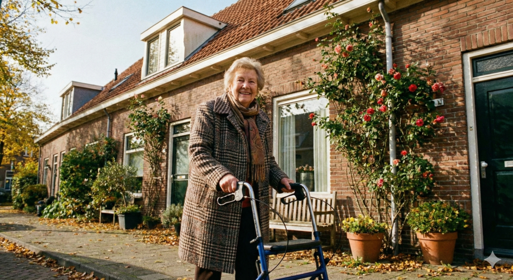 Veilig naar buiten met een rollator.