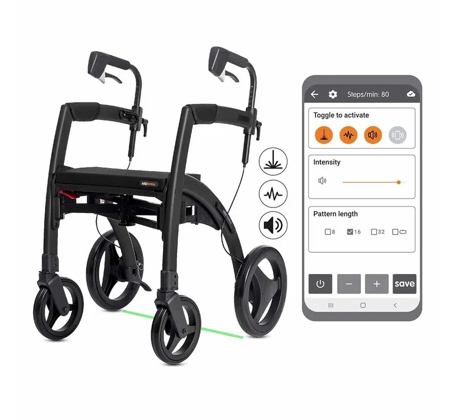 De rollz motion rhythm met laser is de perfecte ondersteuning wanneer u last heeft van freezing.