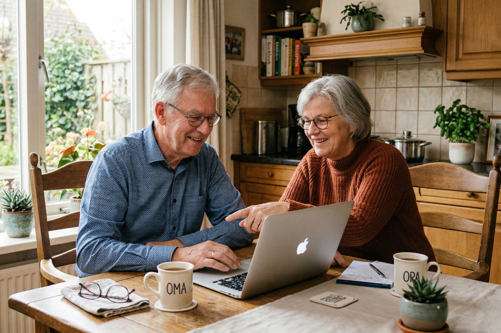 Senioren echtpaar samen opzoek naar de beste hulpmiddelen via de PGB.